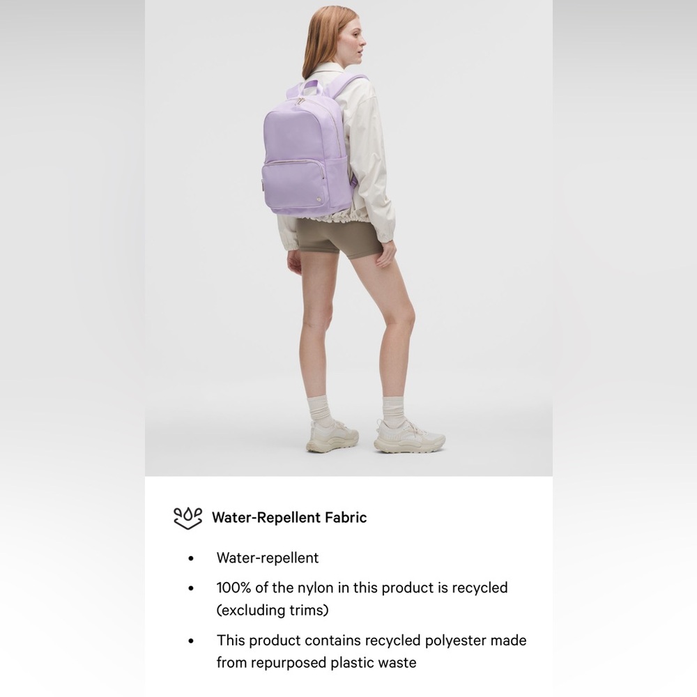Lululemon Athletica Everywhere Backpack 22L | Lavender Frost/Gold | NWT - Picture 9 of 9